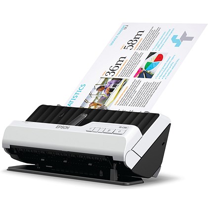 Epson DS-C330 Compact Desktop Scanner, A4, White and Black