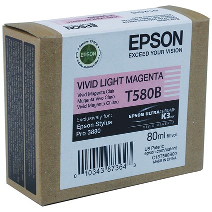Epson T580B Vivid Light Magenta Inkjet Cartridge