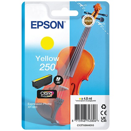 Epson 250 Violin Claria Photo HD Ink Cartridge Yellow C13T16N44010