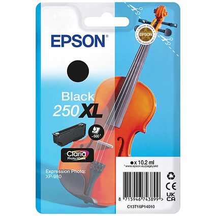 Epson 250XL Violin Claria Photo HD Ink Cartridge HY Black C13T16P14010