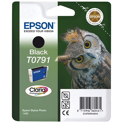Epson T0791 Black Claria Inkjet Cartridge
