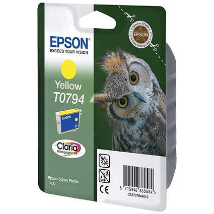 Epson T0794 Yellow Claria Inkjet Cartridge