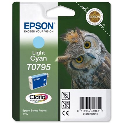 Epson T0795 Light Cyan Claria Inkjet Cartridge