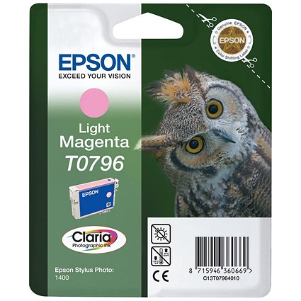 Epson T0796 Light Magenta Claria Inkjet Cartridge