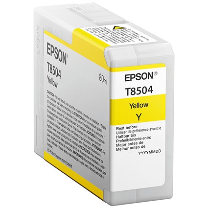 Epson T8504 Ink Cartridge 80ml Yellow C13T850400