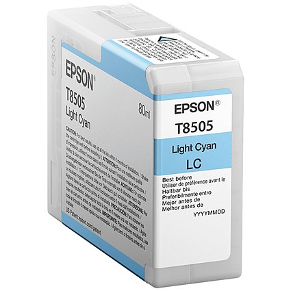 Epson T8505 Ink Cartridge 80ml Light Cyan C13T850500