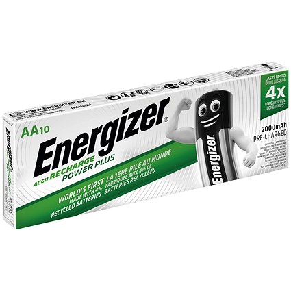 Energizer Rechargeable AA Batteries, Pack of 10