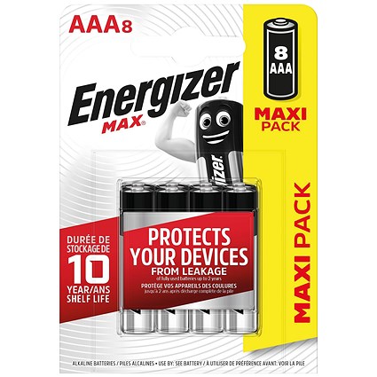 Energizer MAX E92 AAA Batteries (Pack of 8)