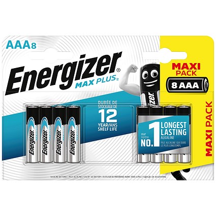 Energizer Max Plus AAA Batteries (Pack of 8)