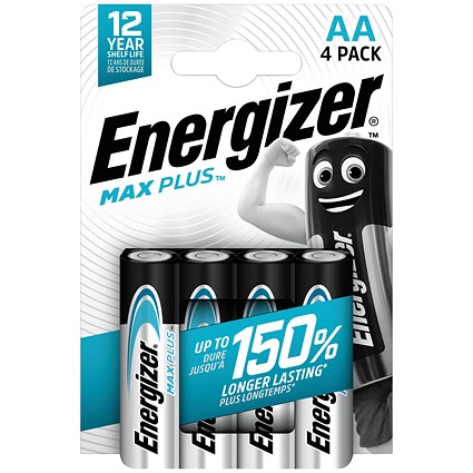 Energizer Max Plus AA Batteries, Pack of 4