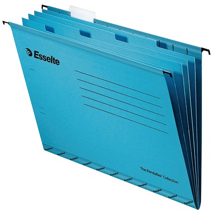 Esselte Classic Suspension File Dividers, Foolscap, Blue, Pack of 10