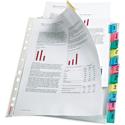 Esselte 100192 Separatori Index Multicolori - Cartoncino 160g/m², Formato A4, 2-4-6 Divisioni - Foto 9