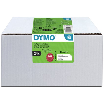 Dymo Multipurpose Labels 19x51mm 500 Labels (Pack of 24) 2234184