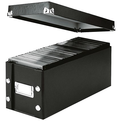 Leitz Wow Click And Store Storage Box, For DVD's, Black