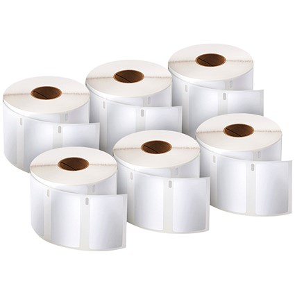 Dymo 11354 LabelWriter Thermal Labels, Black on White, 32x57mm, 1000 Labels Per Roll, Pack of 6 Dymo 11354 LabelWriter Thermal Labels, Black on White, 32x57mm, 1000 Labels Per Roll, Pack of 6