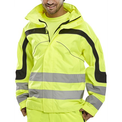 Beeswift Eton Breathable En471 Jacket, Saturn Yellow, 6XL Beeswift Eton Breathable En471 Jacket, Saturn Yellow, 6XL