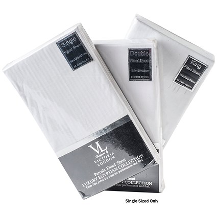 VL Percale Fitted Sheets Single (Pack of 20)