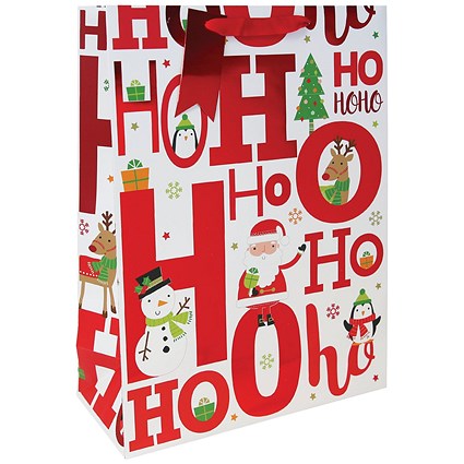 Eurowrap Hohoho Festive Gift Bags Large Pack of 12