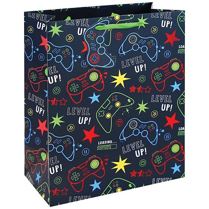 Gamer Gift Bag Large Blue Pack of 6