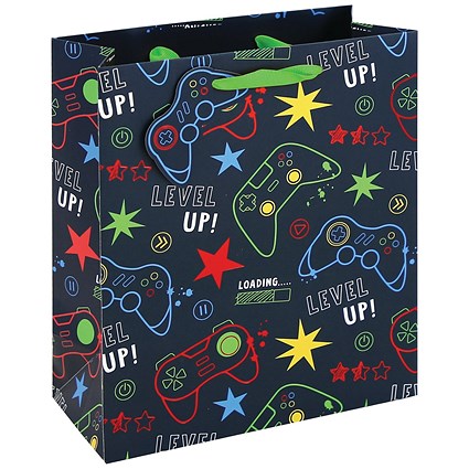 Gamer Gift Bag Medium Blue Pack of 12