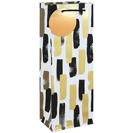 Mono Paint Strokes Bottle Bag White Pack of 12