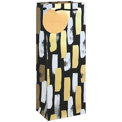 Mono Paint Strokes Bottle Bag Black Pack of 12