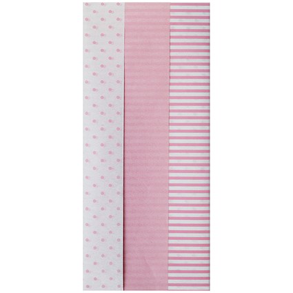 Pink Baby Tissue Paper (Pack of 12)