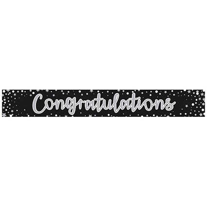 Eurowrap Congratulations Foil Party Banner Pack of 6