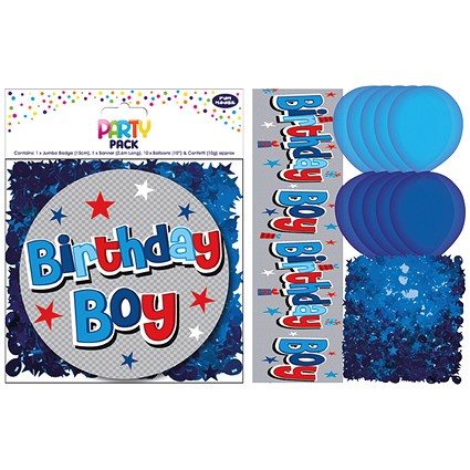 Birthday Boy Party Pack Blue (Pack of 6)