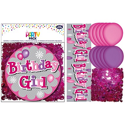 Birthday Girl Party Pack Pink (Pack of 6)