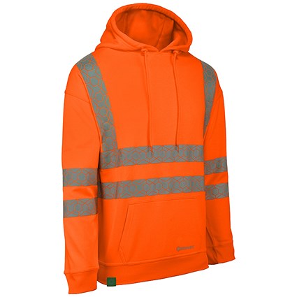 Envirowear Recyclable Hi-Vis Hoodie, Orange, Large