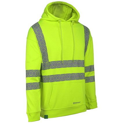 Envirowear Recyclable Hi-Vis Hoodie, Saturn Yellow, Medium