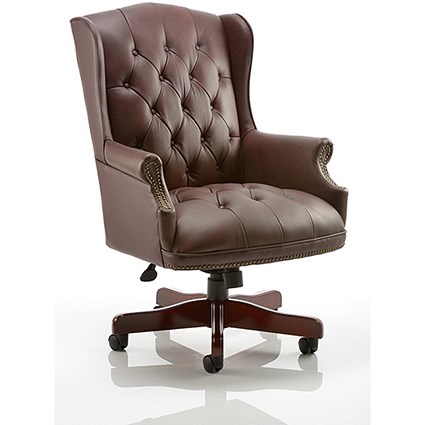 Commoredore Leather Executive Chair - Burgundy