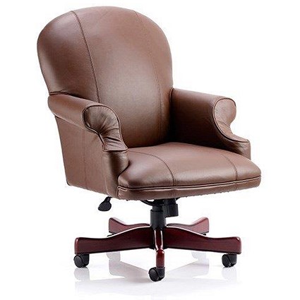 Condor Leather Executive Chair / Brown / Built