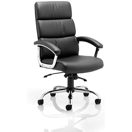 Desire Executive Chair, Fixed Height Arms, Black