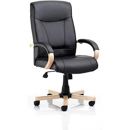 Finsbury Leather Executive Chair, Black, Built