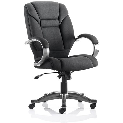 Galloway Executive Chair, Fixed Height Arms, Black