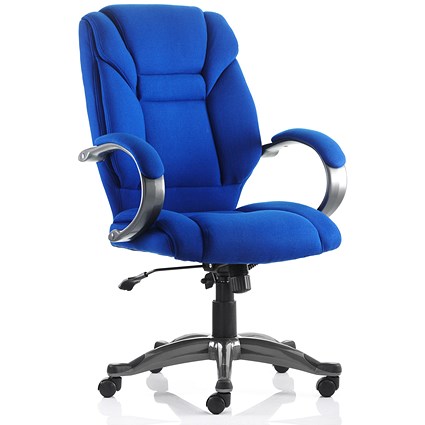 Galloway Executive Chair, Fixed Height Arms, Blue