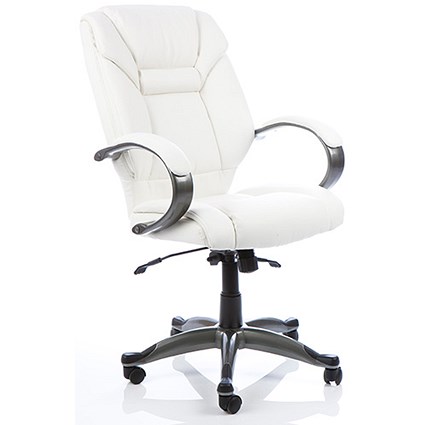Galloway Leather Executive Chair - White