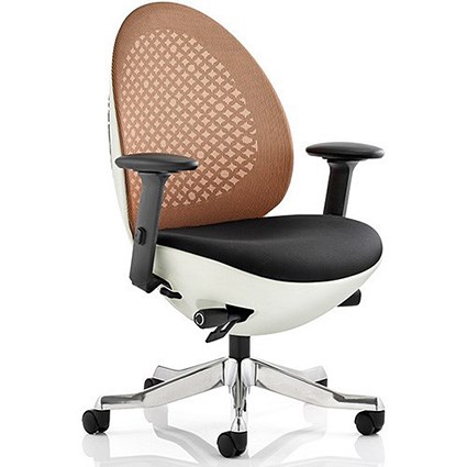 Revo Operator Chair / White Shell / Mandarin Mesh