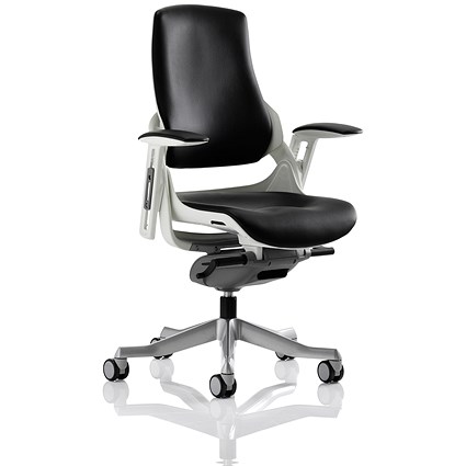 Zure Leather Executive Chair, Black, Assembled