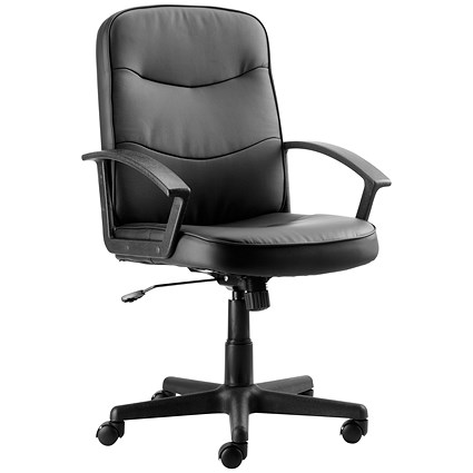 Rutland Leather Managers Chair - Black