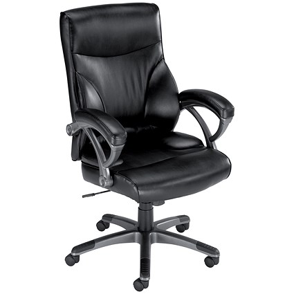 Breeze Leather Armchair - Black
