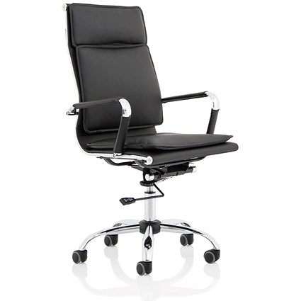 Apollo High Back Leather Chair - Black