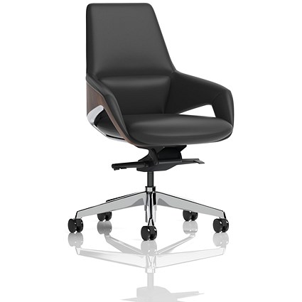 Olive Executive Chair, Fixed Height Arms, Black