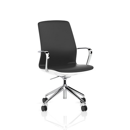 Mara Black PU White Shell Executive Office Chair
