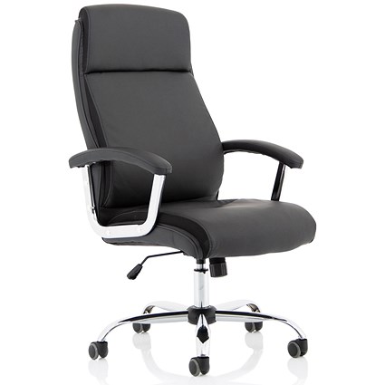 Hatley Executive Chair, Fixed Height Arms, Black