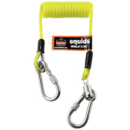 Ergodyne Coil Tool Lanyard, Yellow