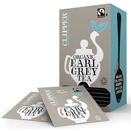 Clipper Fairtrade Organic Earl Grey Tea Bags, Pack of 25