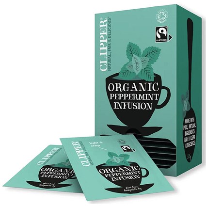 Clipper Fairtrade Organic Peppermint Tea Bags, Pack of 25